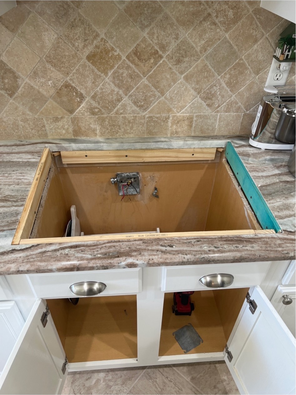 Cooktop Existing opening